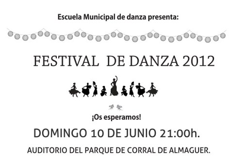 FESTIVAL DE DANZA DOMINGO 10 A LAS 9,30